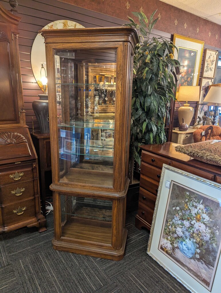 Solid Oak Curio Cabinet