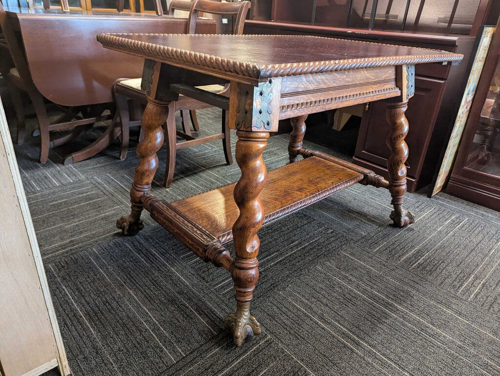 Antique Jacobean Library Table