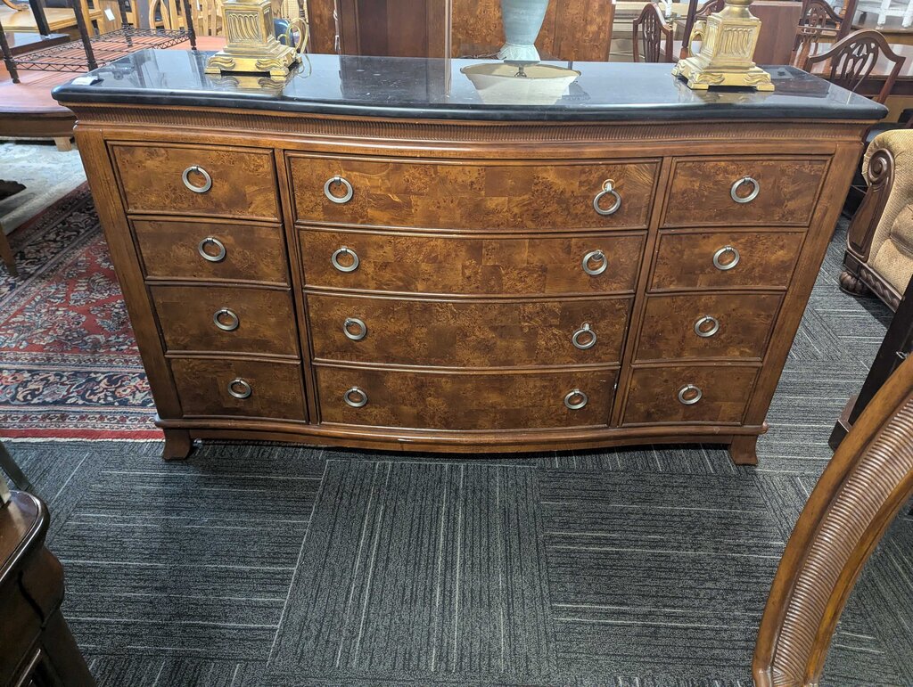 Granite Veneer Dresser With Mirror