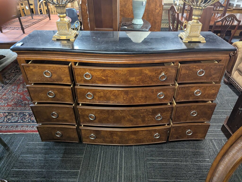 Granite Veneer Dresser With Mirror