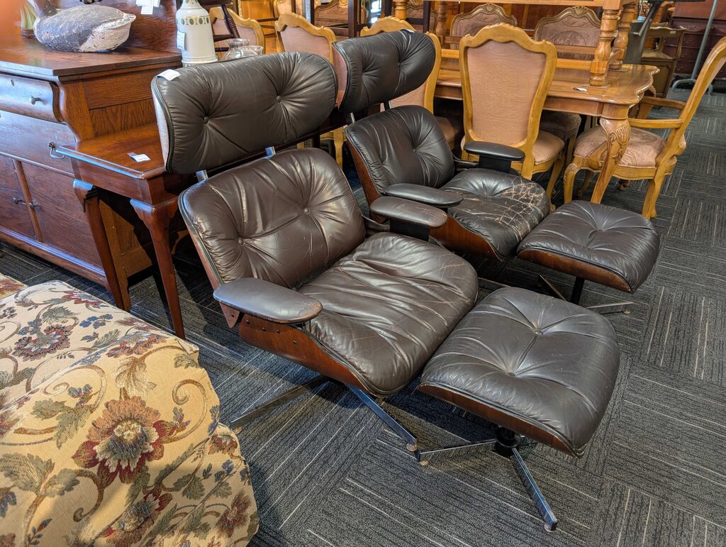 Vintage Miller Style Lounge Chair With Ottoman
