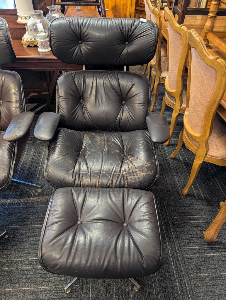 Vintage Miller Style Lounge Chair With Ottoman