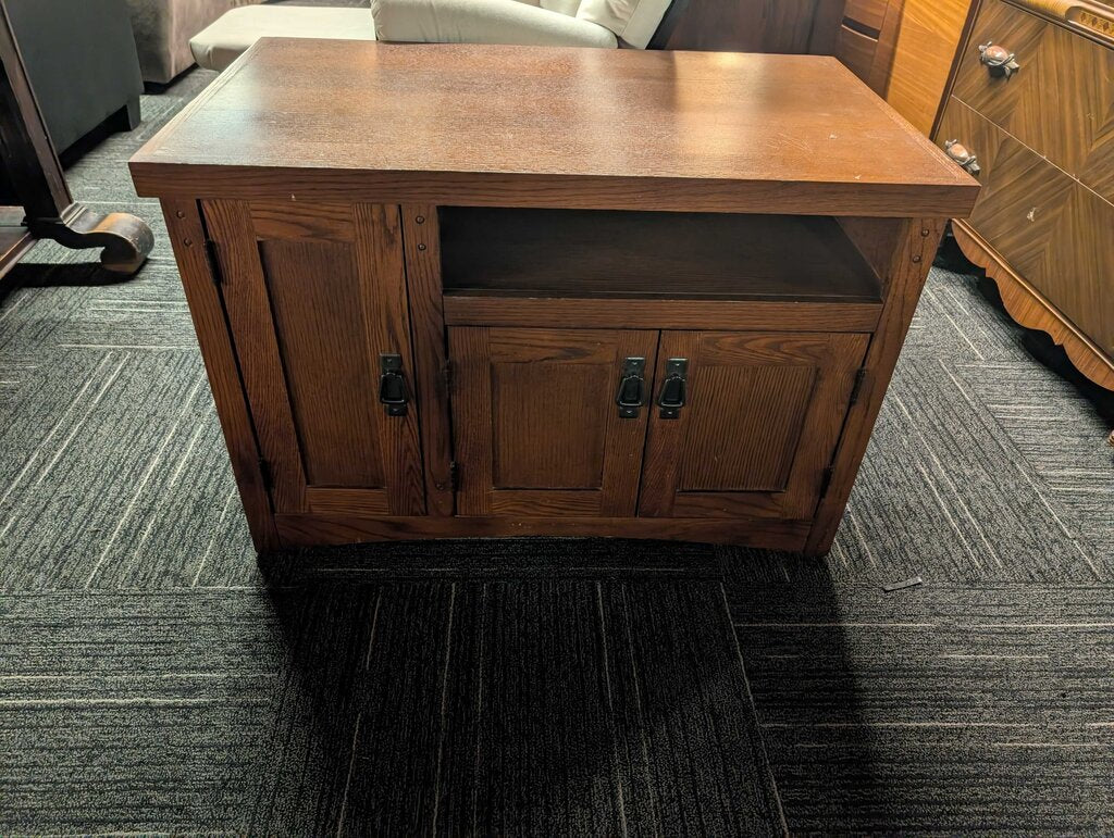 Mission Oak Style Media Cabinet