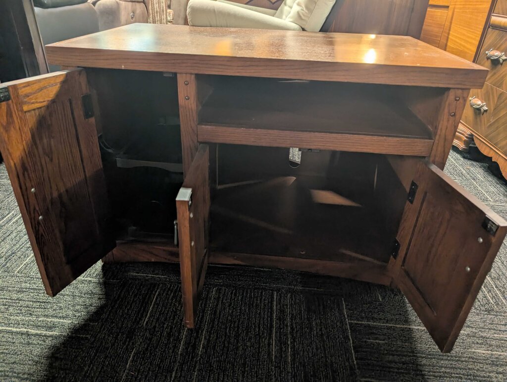 Mission Oak Style Media Cabinet