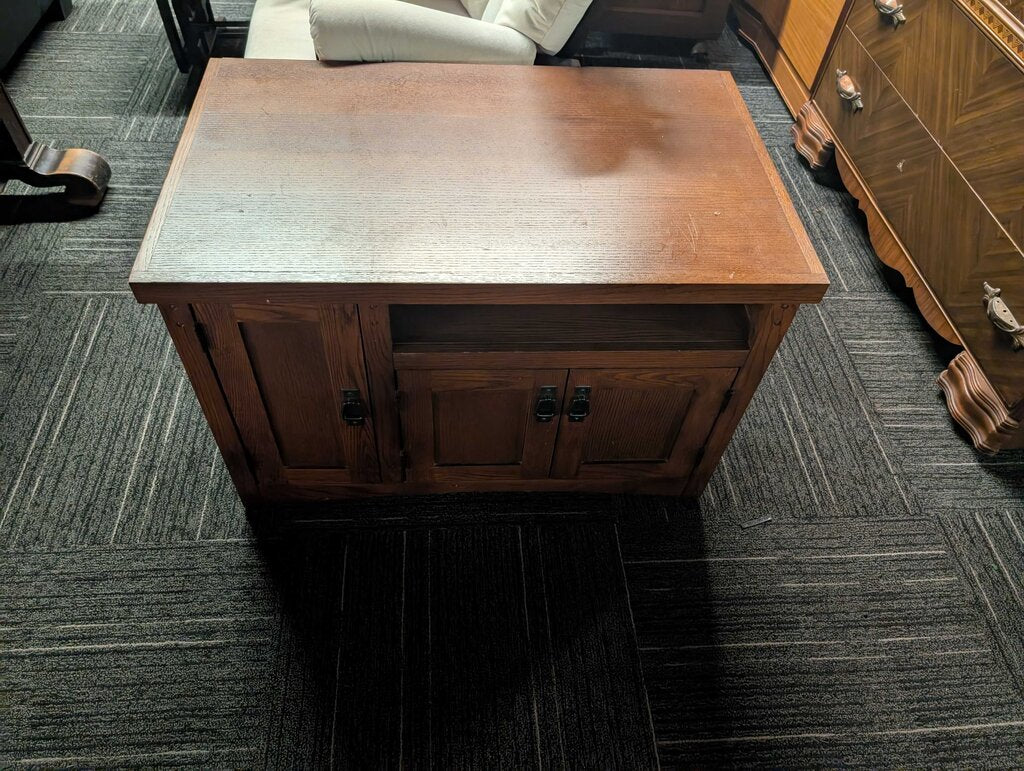 Mission Oak Style Media Cabinet