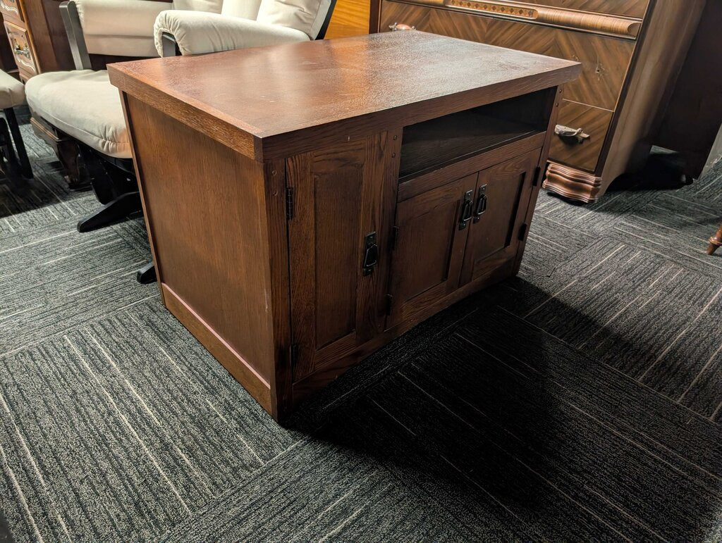 Mission Oak Style Media Cabinet