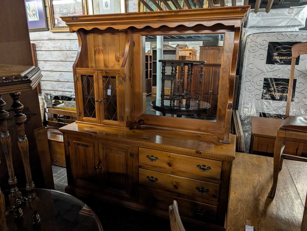 Pine Dresser With Mirror
