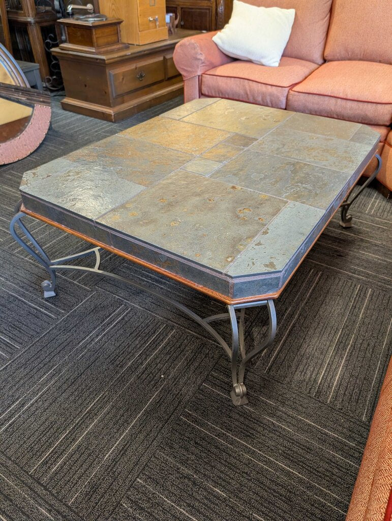 Large Stone Top Coffee Table