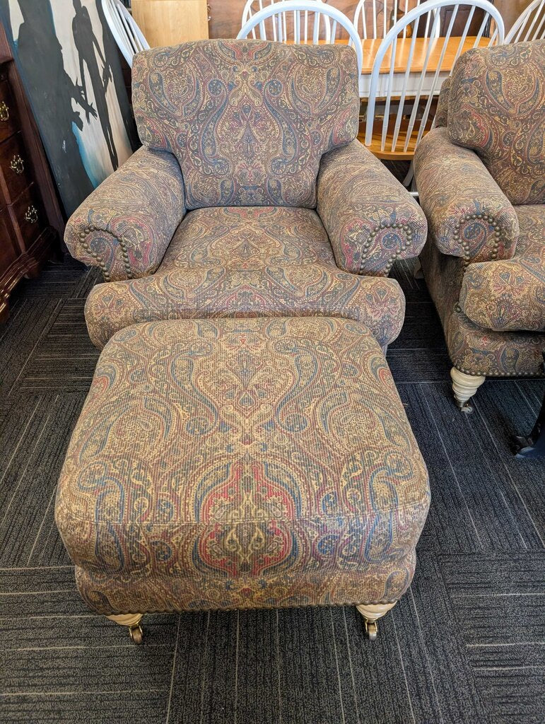 Paisley Chair With Ottoman By Lilian August