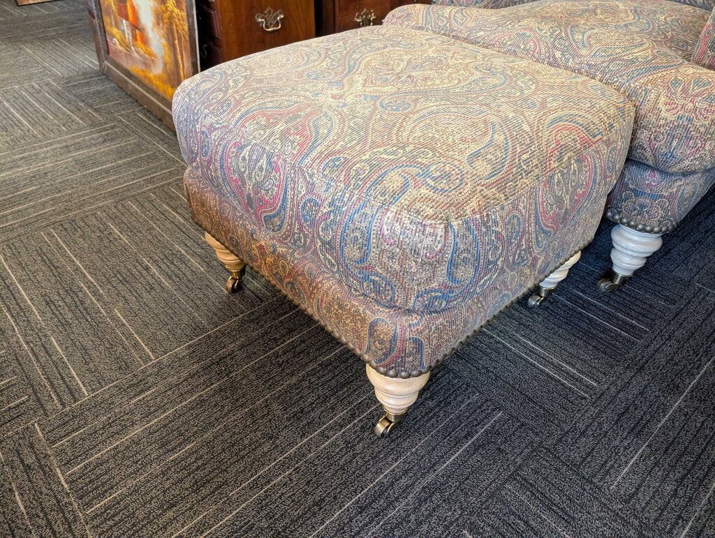 Paisley Chair With Ottoman By Lilian August