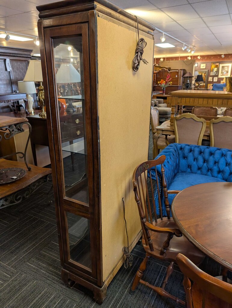 Vintage Fruitwood Display Cabinet