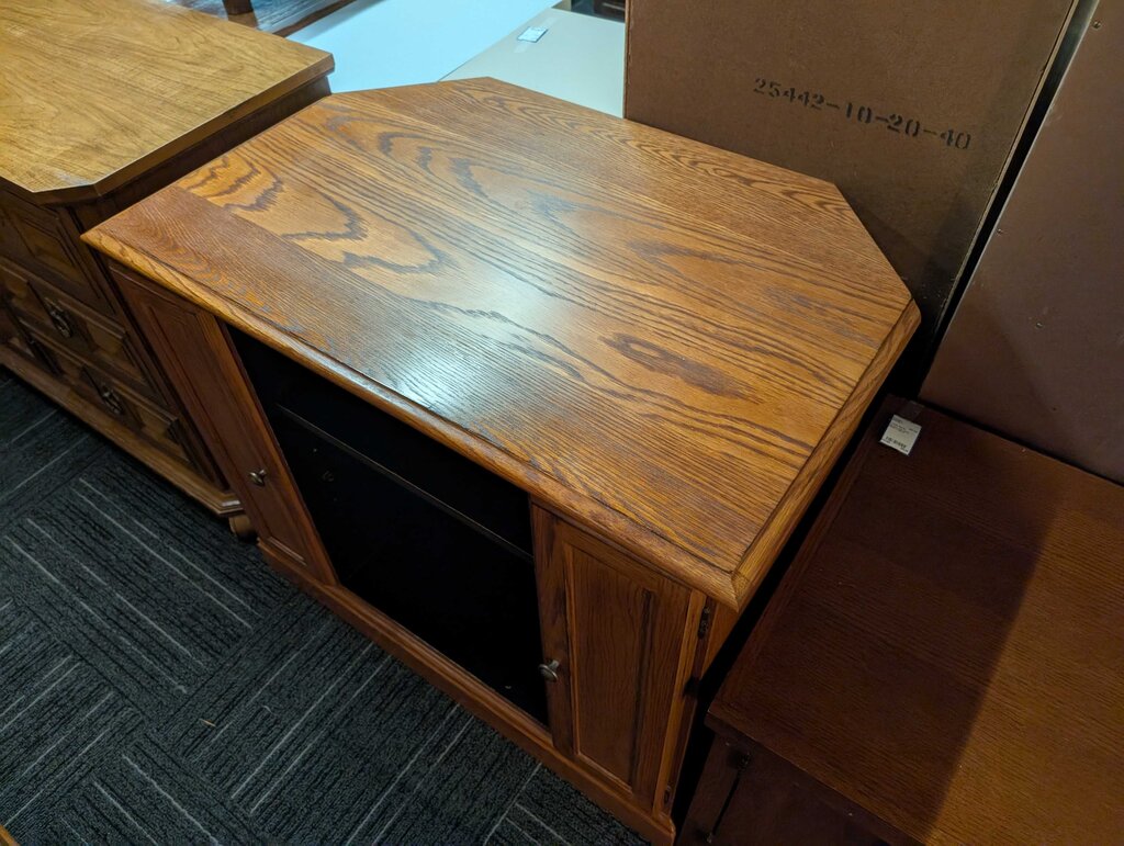 Oak Media Stand