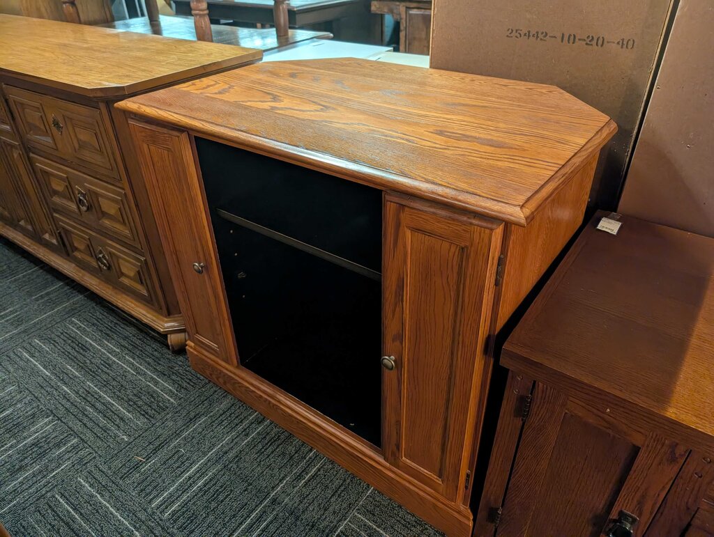 Oak Media Stand