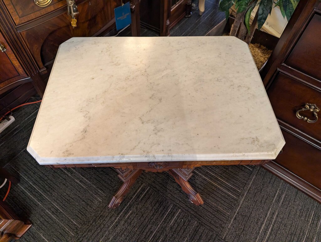 Antique Victorian Marble Top Parlor Stand