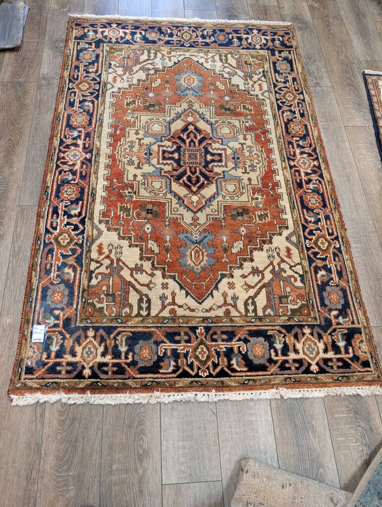 Contemporary Hand Woven Heriz Rug 6'3" by 3'11"