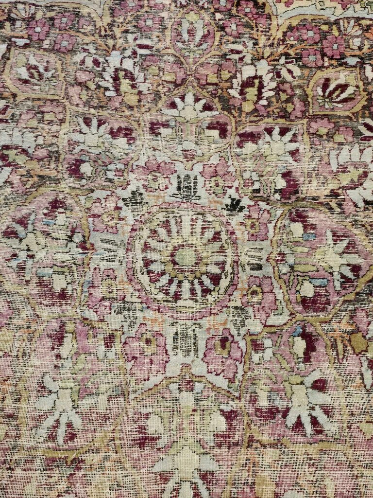 Antique Hand Woven Lavar Kerman Wool Persian Carpet Circa 1900 14' by 9'9"