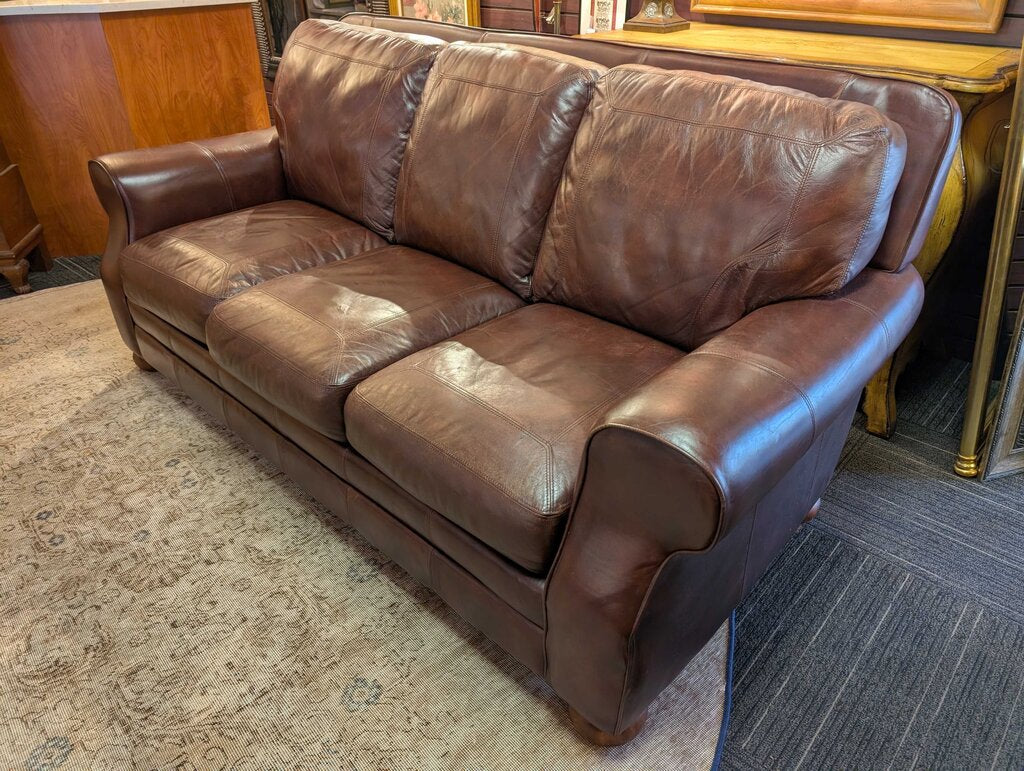 Brown Leather Sofa