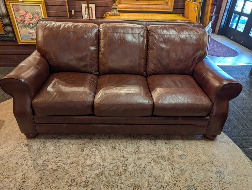 Brown Leather Sofa