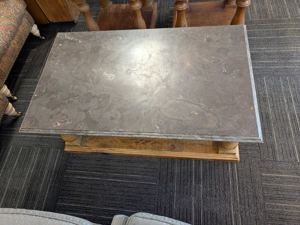Granite Top Recycled Wood Coffee Table By Arhaus Furniture