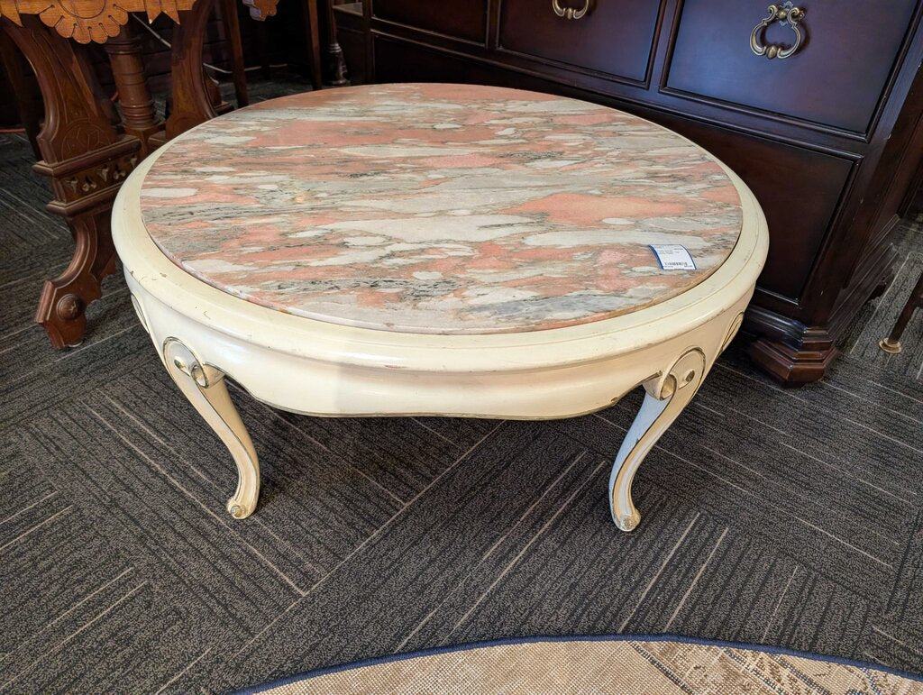 French Marble Top Coffee Table