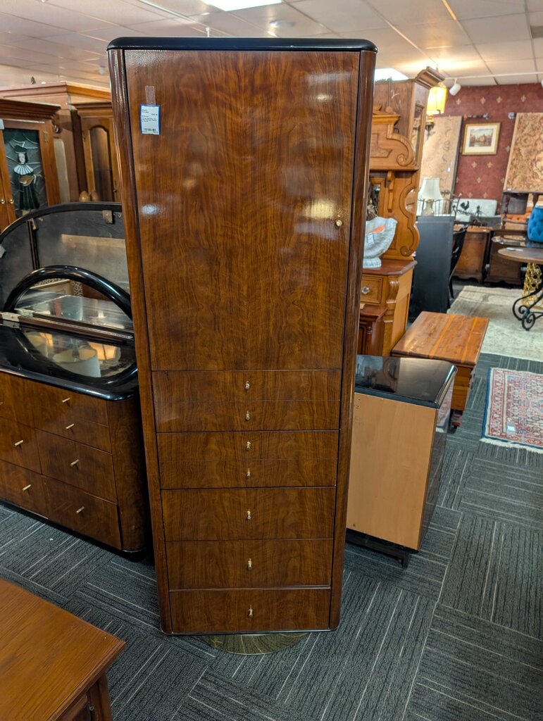 Vintage Spinning Two Sided Storage Cabinet by Drexel