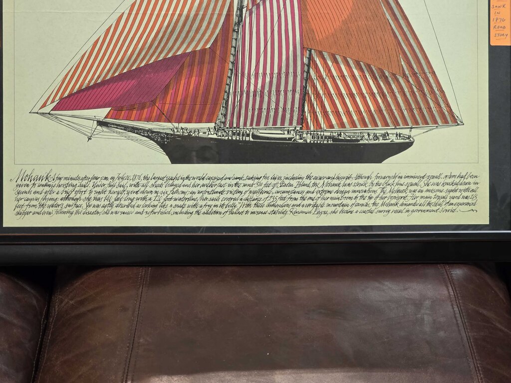 Framed Artwork of the Mohawk, the Largest Yacht in the World