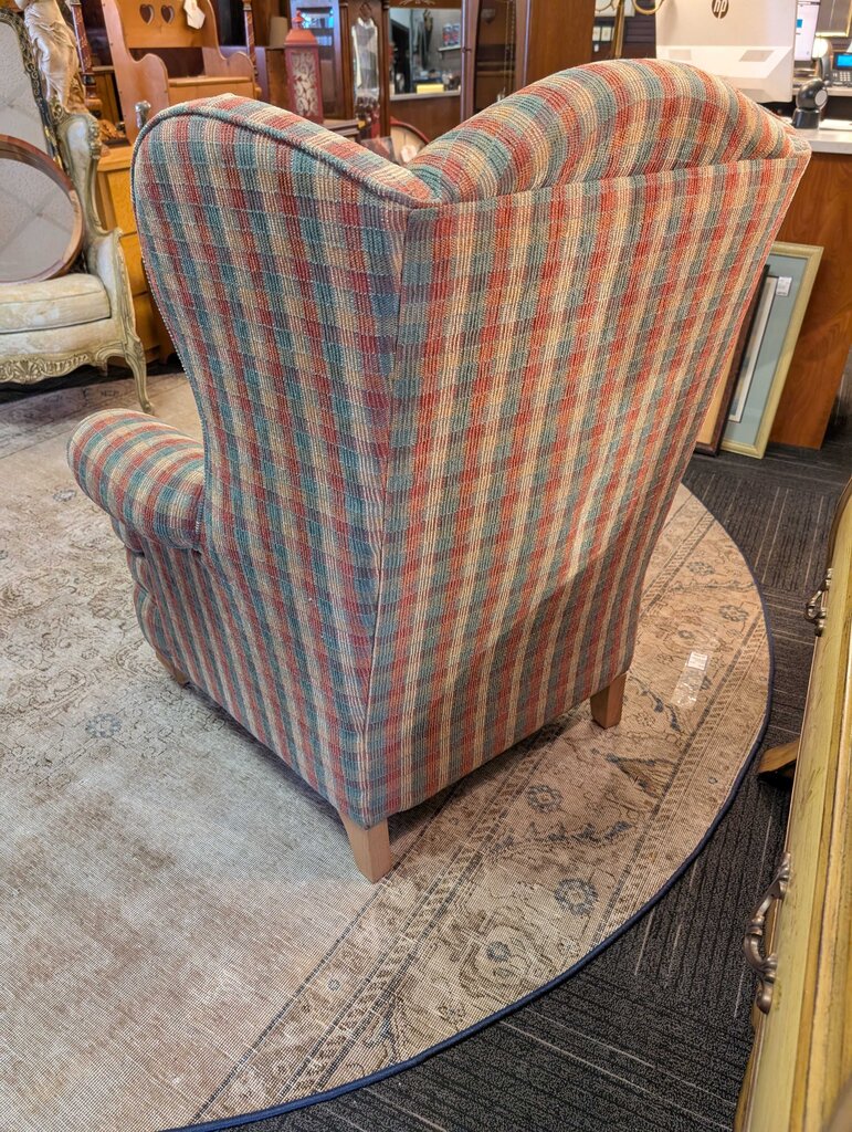 Plaid Wingback Chair