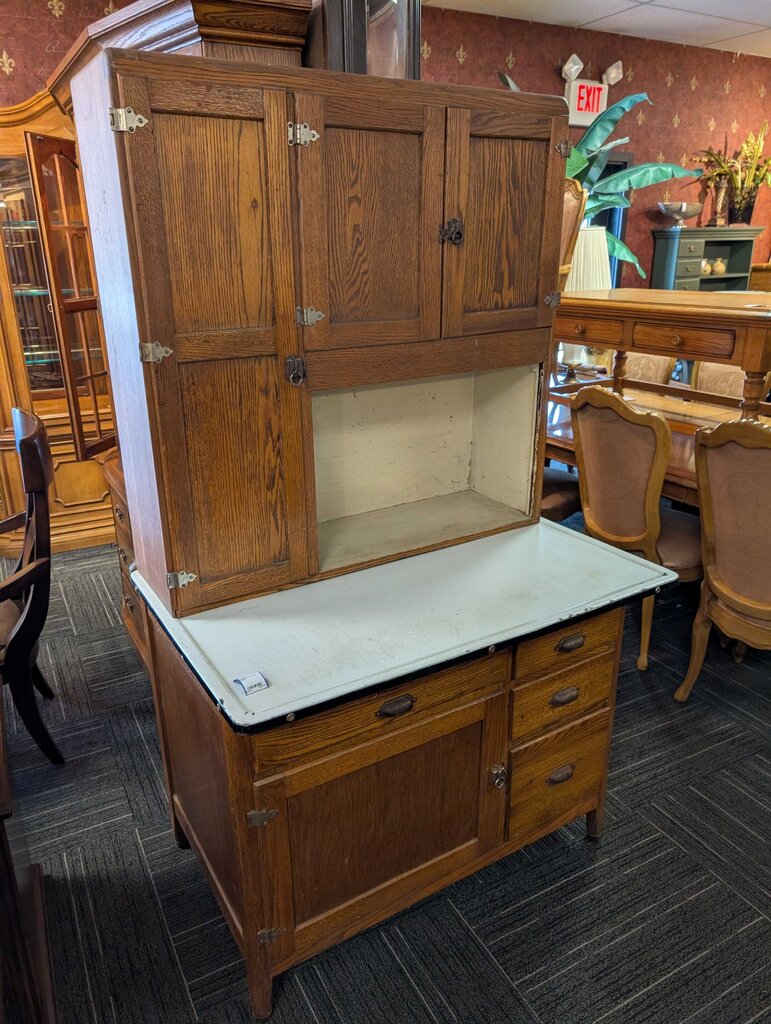Antique Oak Hoosier Cabinet