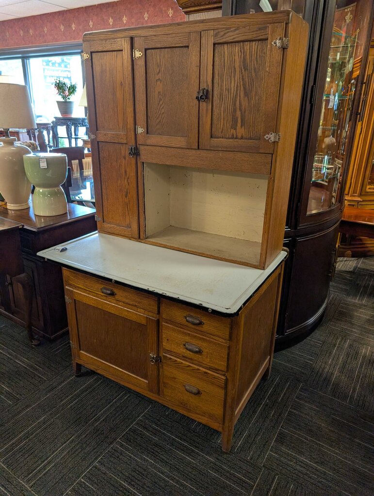 Antique Oak Hoosier Cabinet