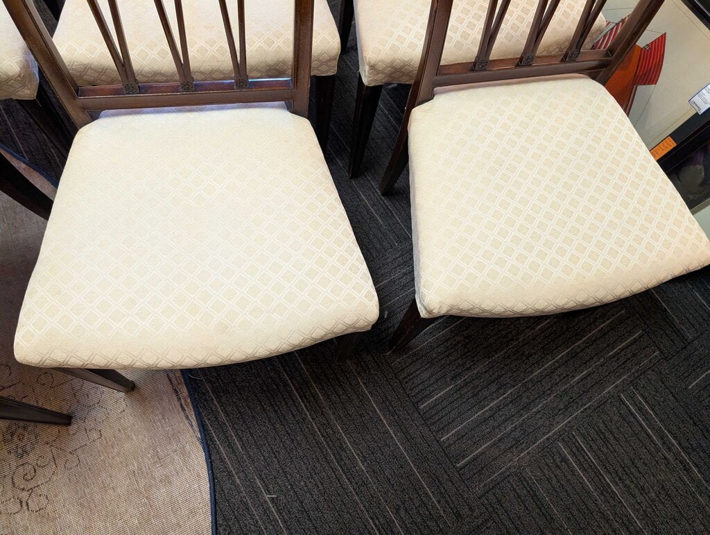 Six Mahogany Hepplewhite Revival Dining Chairs