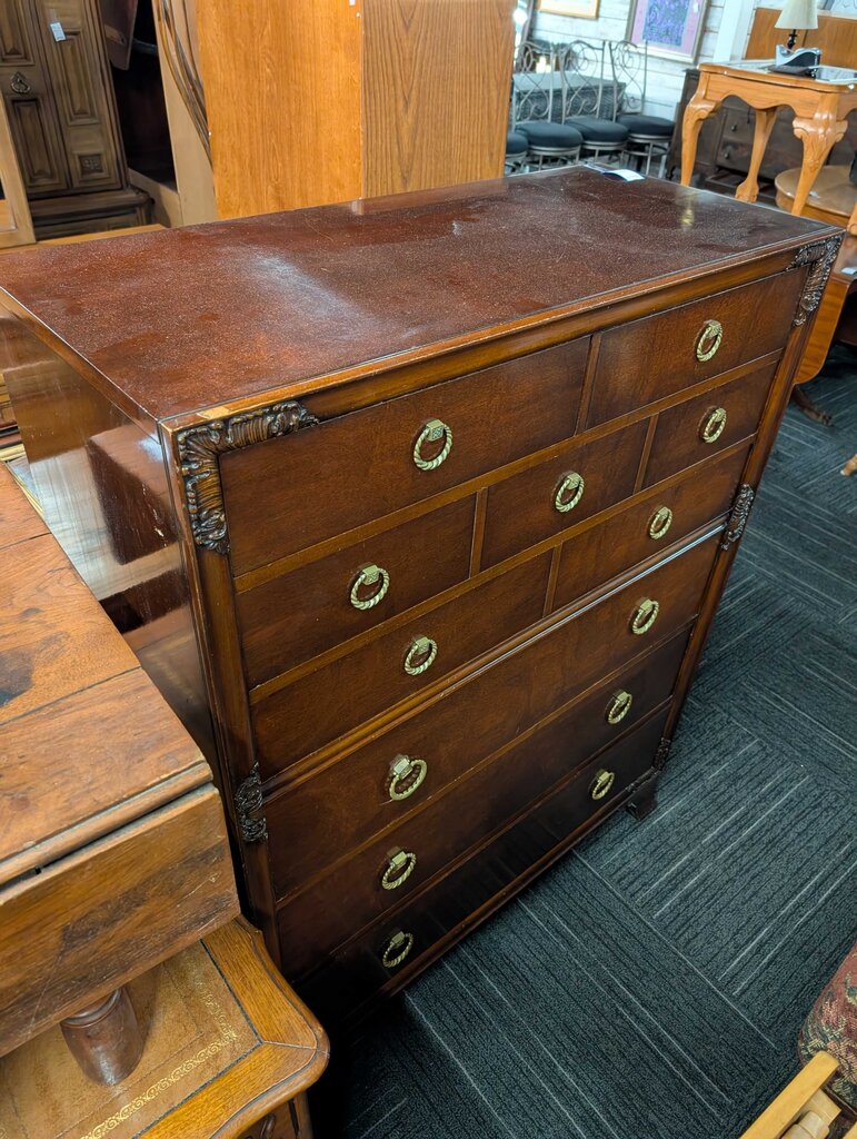 Vintage Mahogany Tall Chest Of Drawers