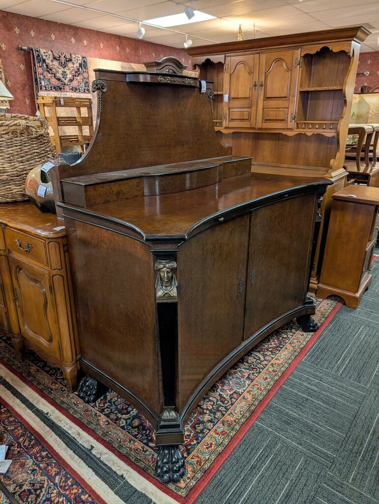 Exquisite 19th Century Continental Egyptian Revival Server w/ Mounted Bronze Hardware