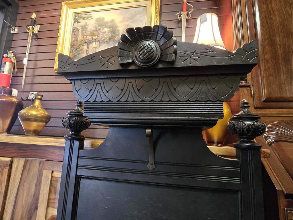 Antique Ornate Brass & Walnut Umbrella Stand Circa 1880