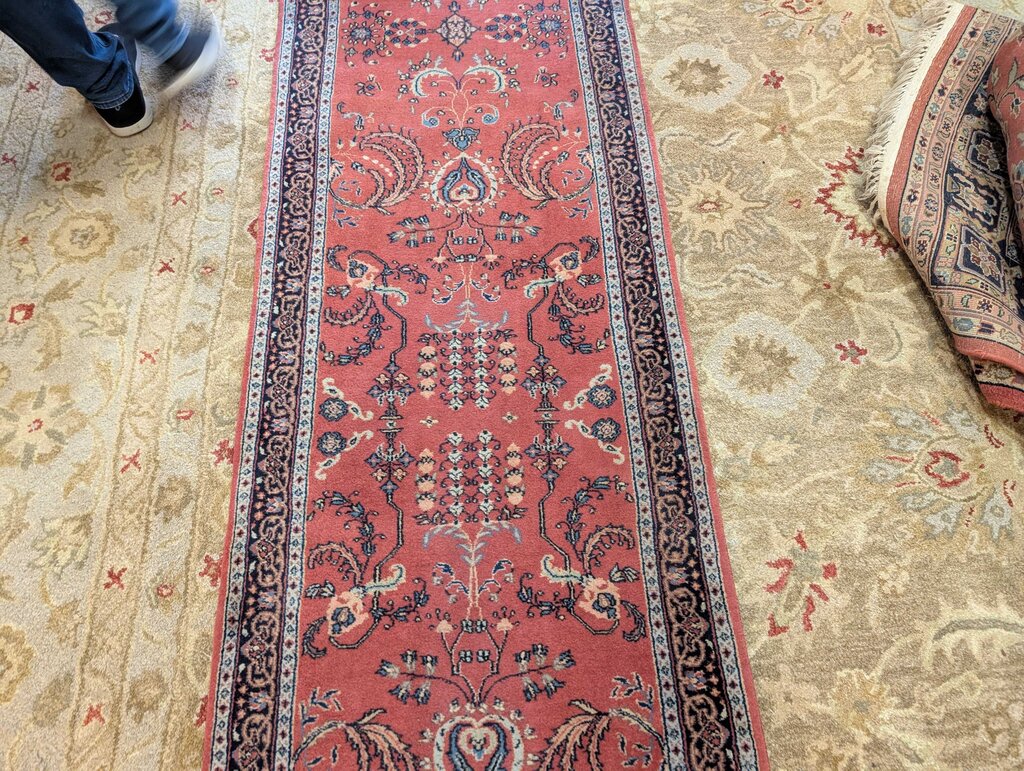 Hand Woven Wool Sarouk Persian Runner