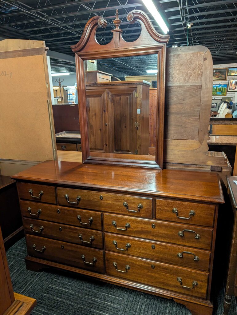 Mahogany Dresser With Mirror By Dixie