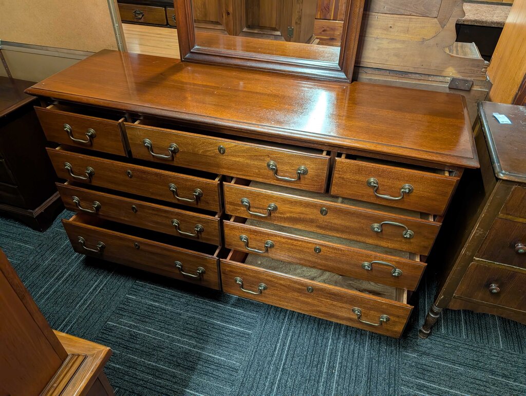 Mahogany Dresser With Mirror By Dixie