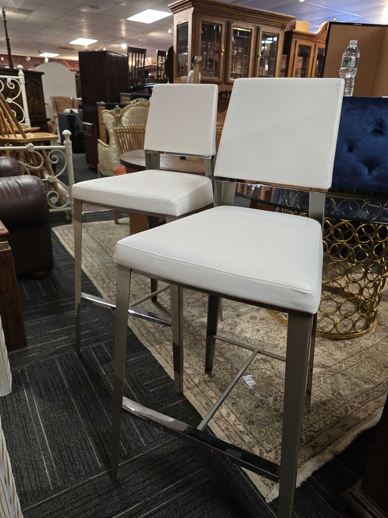 Pair of Contemporary Bar Height Stools by Elite MFG. American Made