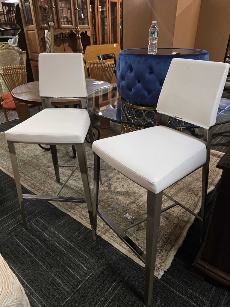 Pair of Contemporary Bar Height Stools by Elite MFG. American Made