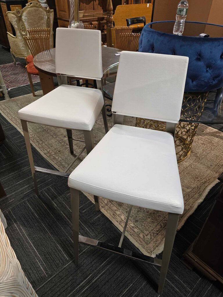 Pair of Contemporary Bar Height Stools by Elite MFG. American Made