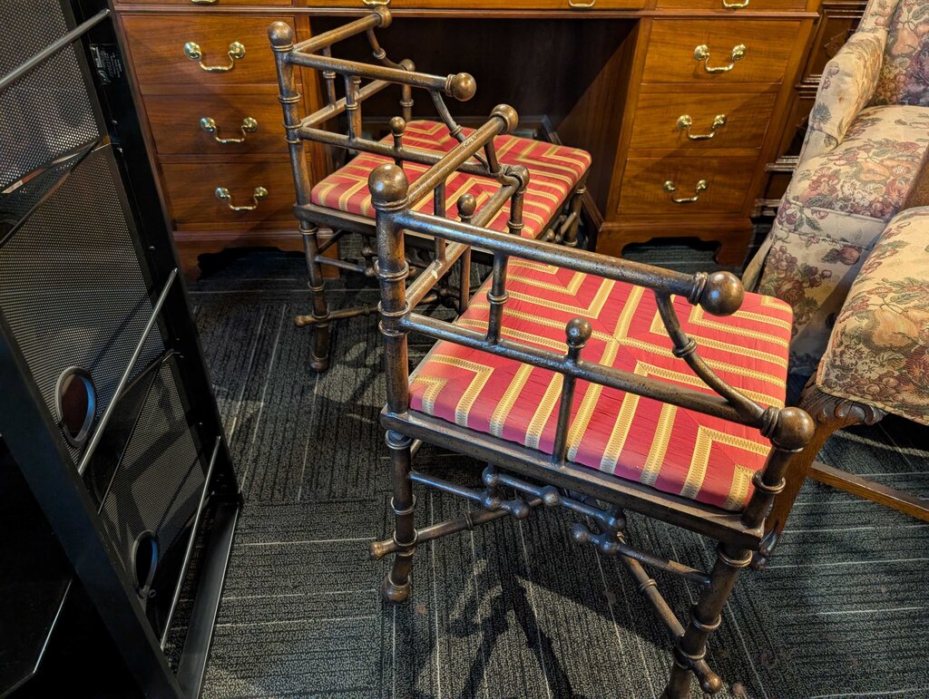 Brass Double Seat Conversation Chair