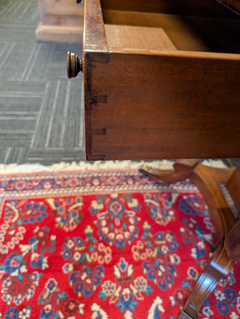Antique One Drawer Drop Leaf Lamp Table
