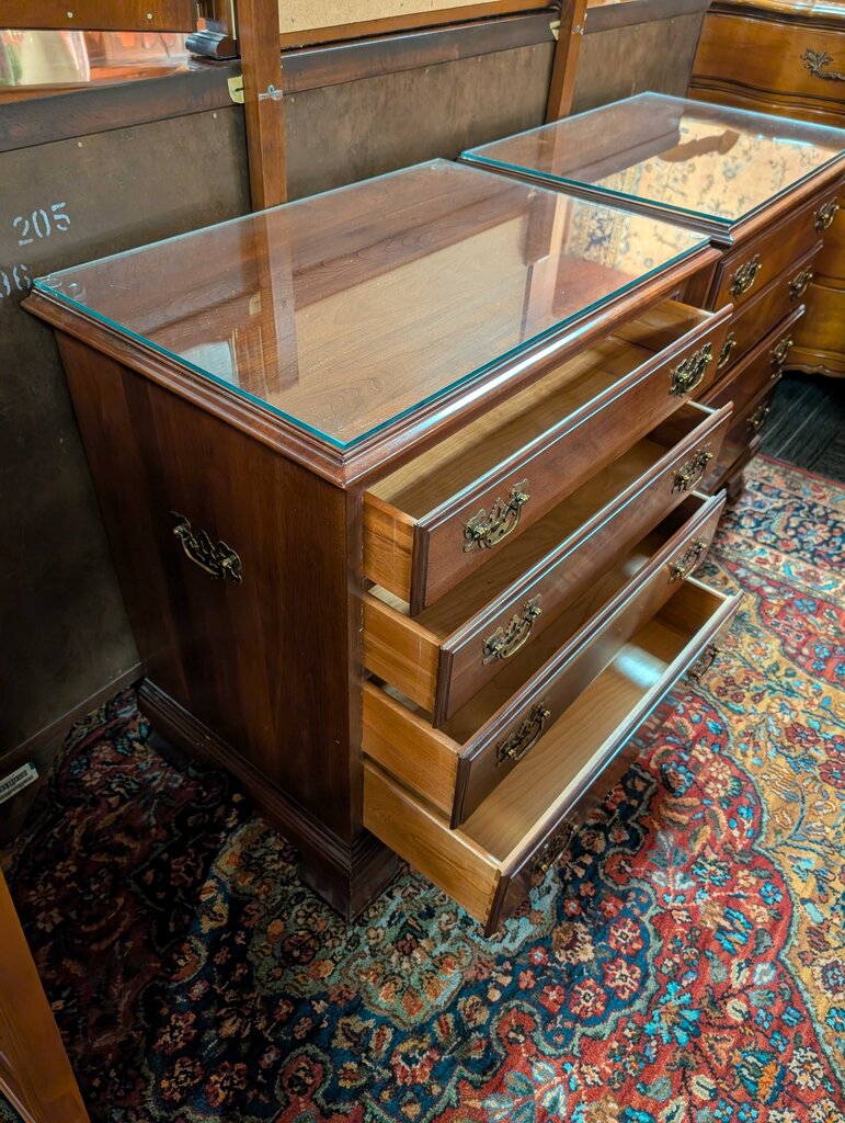 Solid Cherry Ethan Allen Four Drawer Nightstand