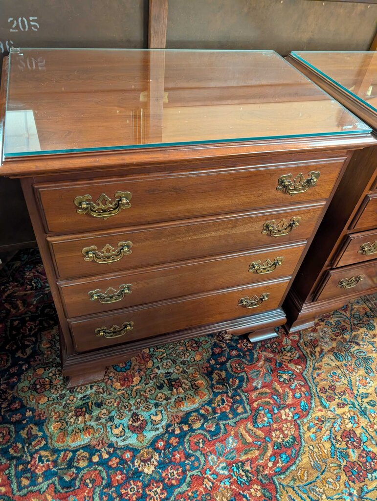 Solid Cherry Ethan Allen Four Drawer Nightstand