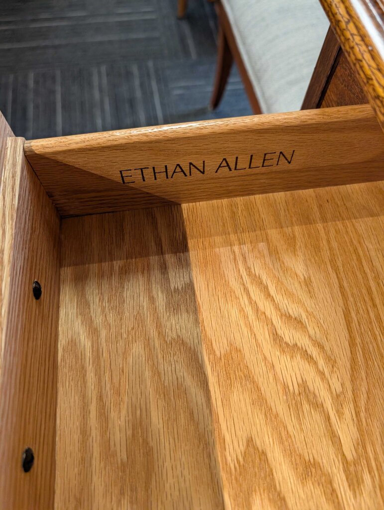 Solid Oak Ethan Allen Entry Table