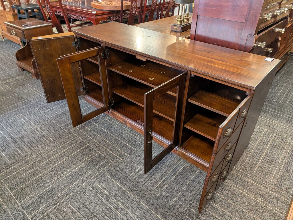Quality Media Stand With File Style Door Pulls