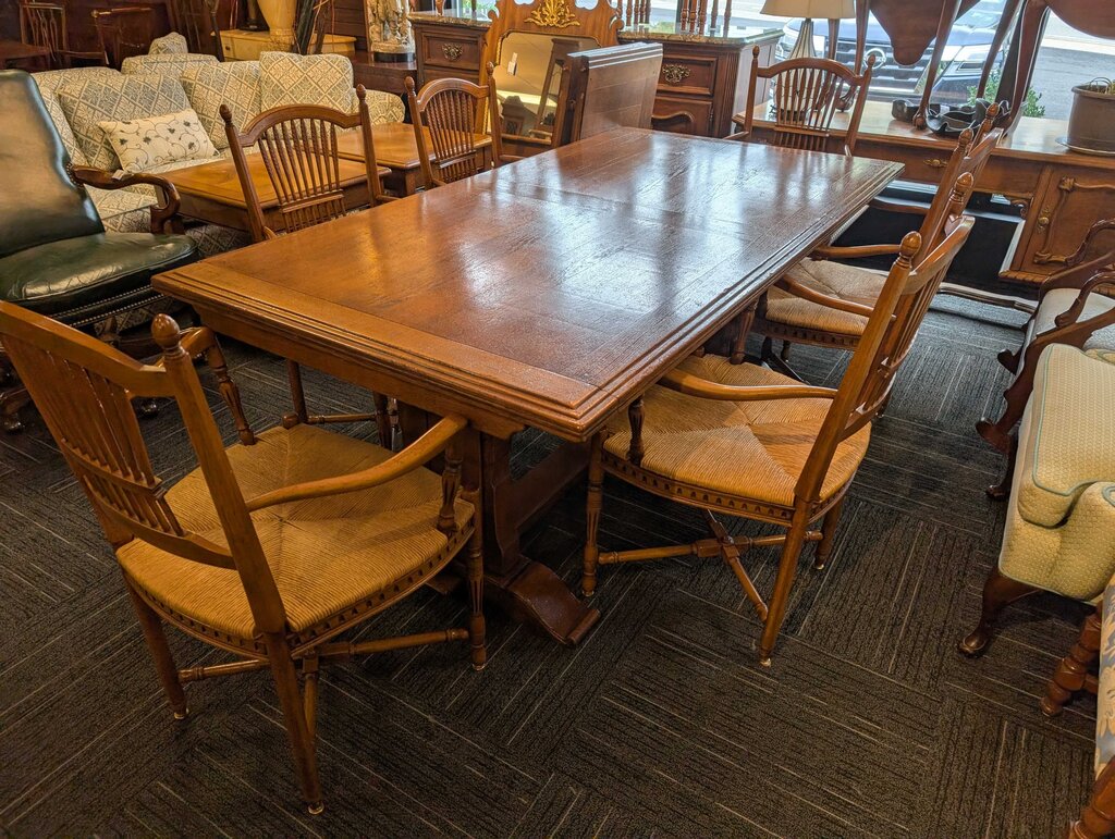 Country French Farmhouse Table With Six Chairs By Richelieu Made In France