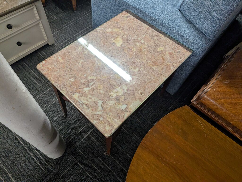 Vintage Marble Top Side Table