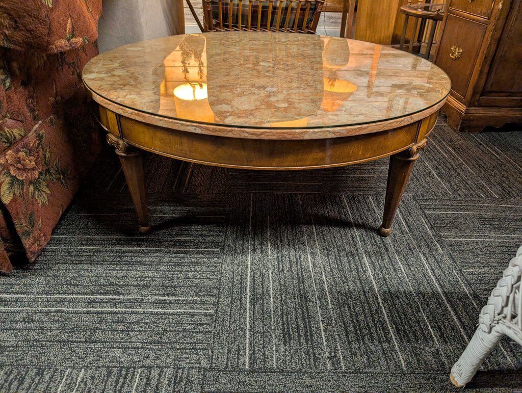 Vintage Marble Top Coffee Table