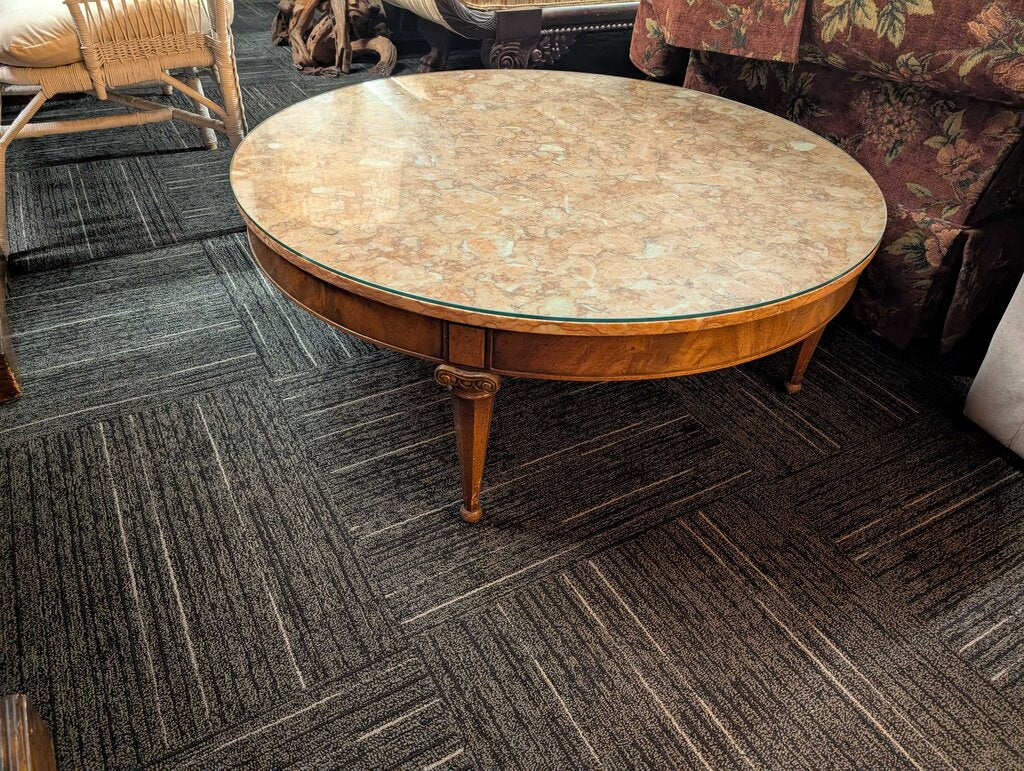 Vintage Marble Top Coffee Table