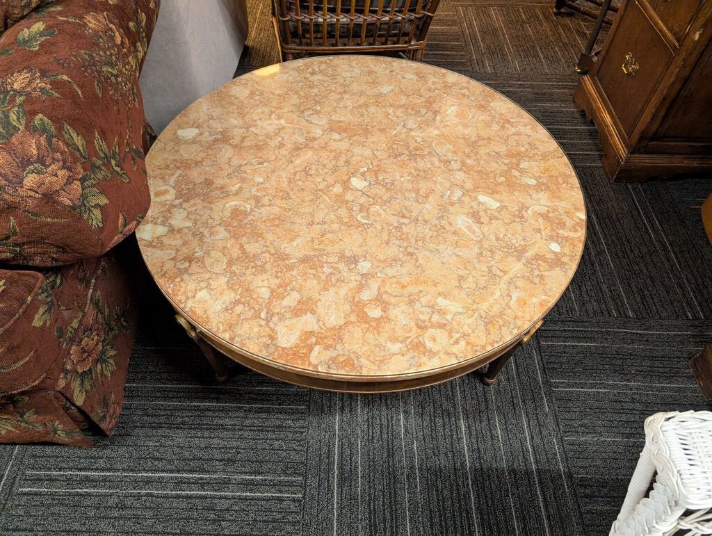 Vintage Marble Top Coffee Table